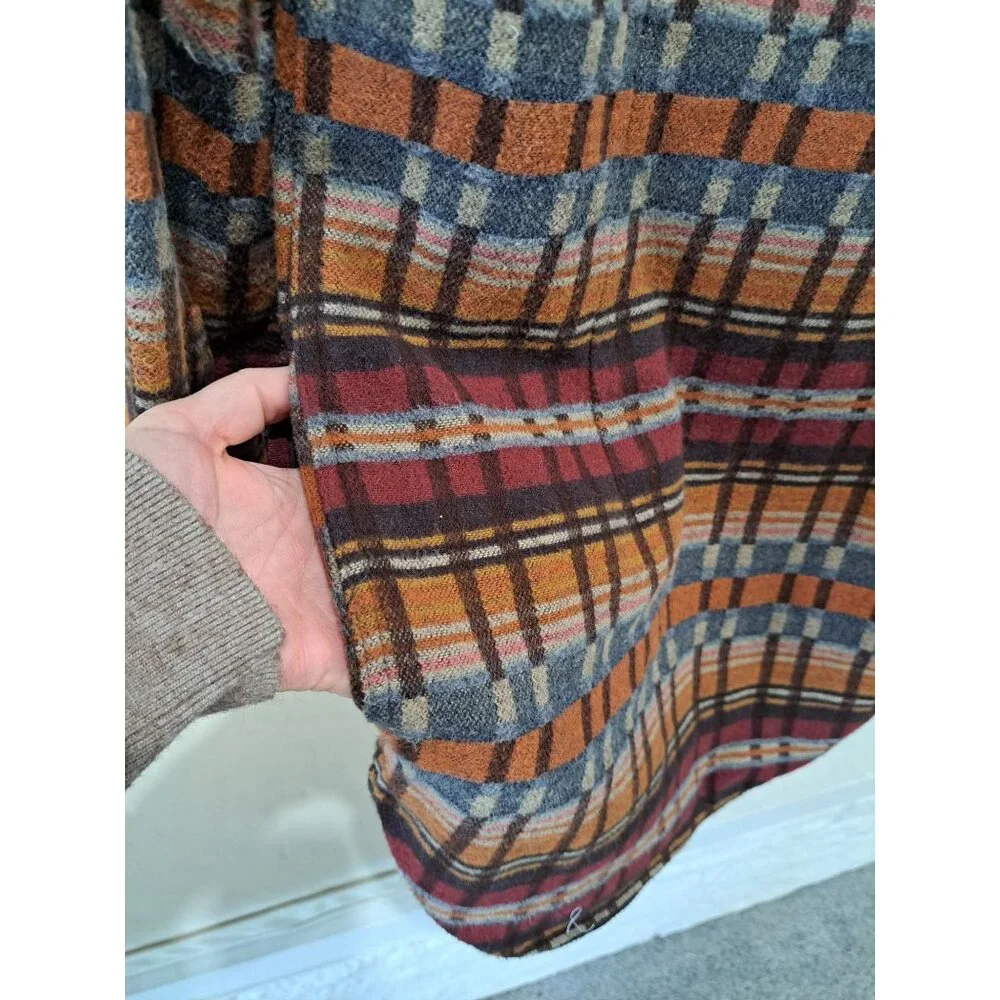 L.L. Bean Signature XS R Multicolor Plaid Button-Up Tunic Shirt Womens Long Slv - Picture 7 of 14